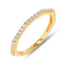 Anillo De Oro Amarillo 14k Con Zirconias (no Se Ajusta)
