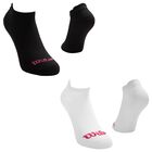 Wilson 10 Pares de Tines cortos para Niña, Color Blanco y Negro con Piqué Logo Rosa ,Talla Chica, Sin felpa