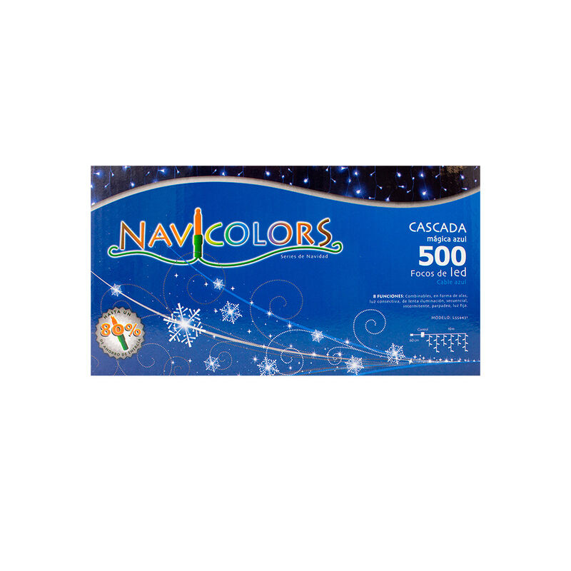 Serie Decorativa Cascada Luz Led Azul Foco Tipo... image number null