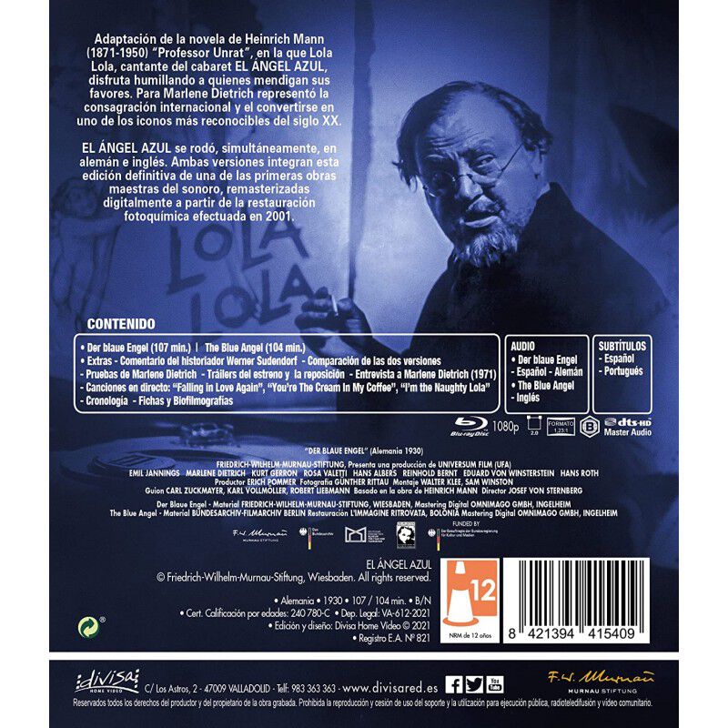 El &aacute;ngel azul - BD [Blu-ray] image number null