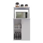 Mueble de Microondas Roni , 4 espacios, Puerta Abatible, Blanco