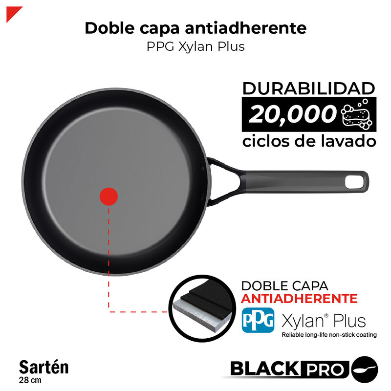 Sart&eacute;n De Aluminio Forjado 28cm Bogner BLACK PR... image number null