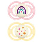 Chupete Mam Perfect Night Para Beb&eacute;s De M&aacute;s De 16 Meses Paquete De 2 Rosa Con Luz