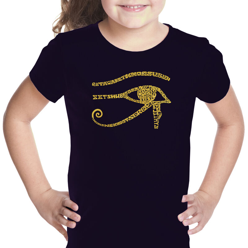 Camiseta Word Art Para Ni&ntilde;a - Egipto - Negro image number null