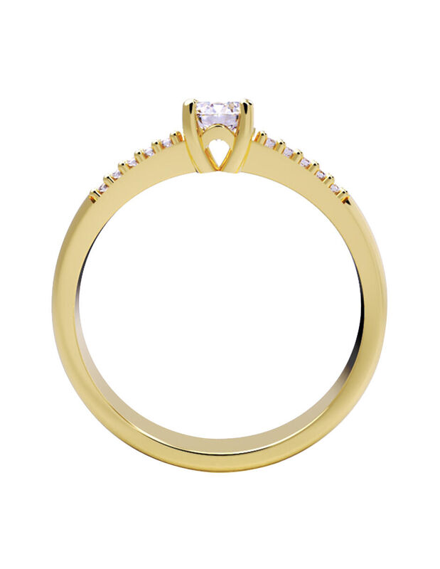 Anillo de Compromiso de 14K con Diamante de Lab... image number null