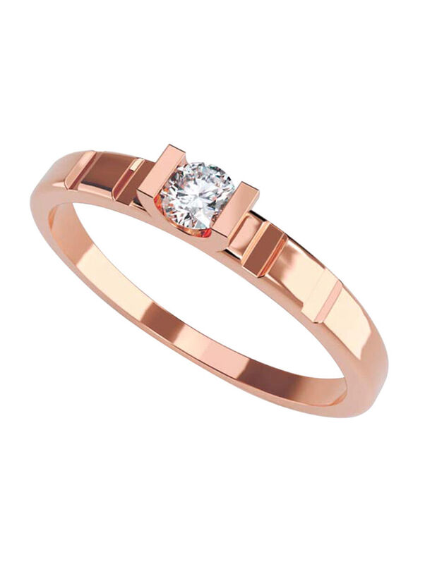 Anillo de Compromiso de 14K con Diamante de Lab... image number null