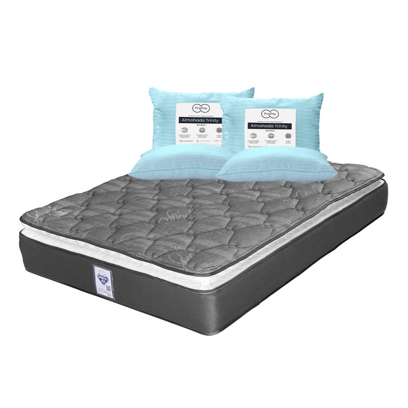 Colch&oacute;n Aries Queen Size+2 Almohadas Trinity image number null
