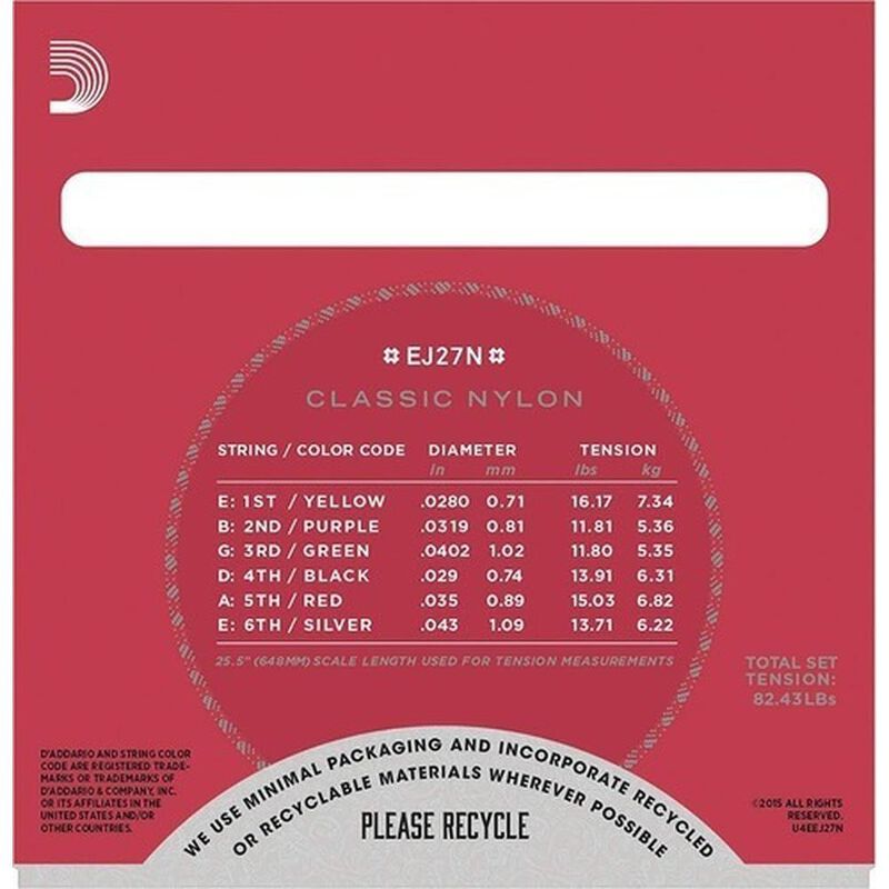 Daddario Cuerdas Guitarra Ac&uacute;stica Cl&aacute;sica Nylo... image number null