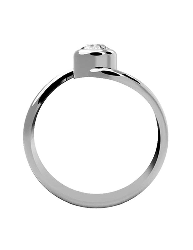 Anillo de Compromiso en Oro de 14K con Circonia... image number null