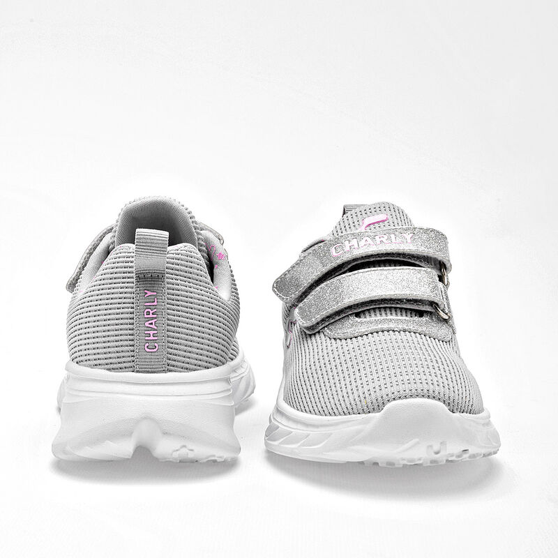 Charly Tenis deportivo para ni&ntilde;a gris rosa, has... image number null