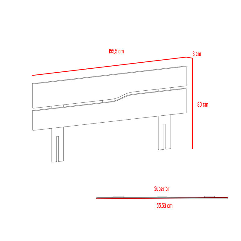 Combo Cabecera + 2 Buros Provenza Queen Size Co... image number null