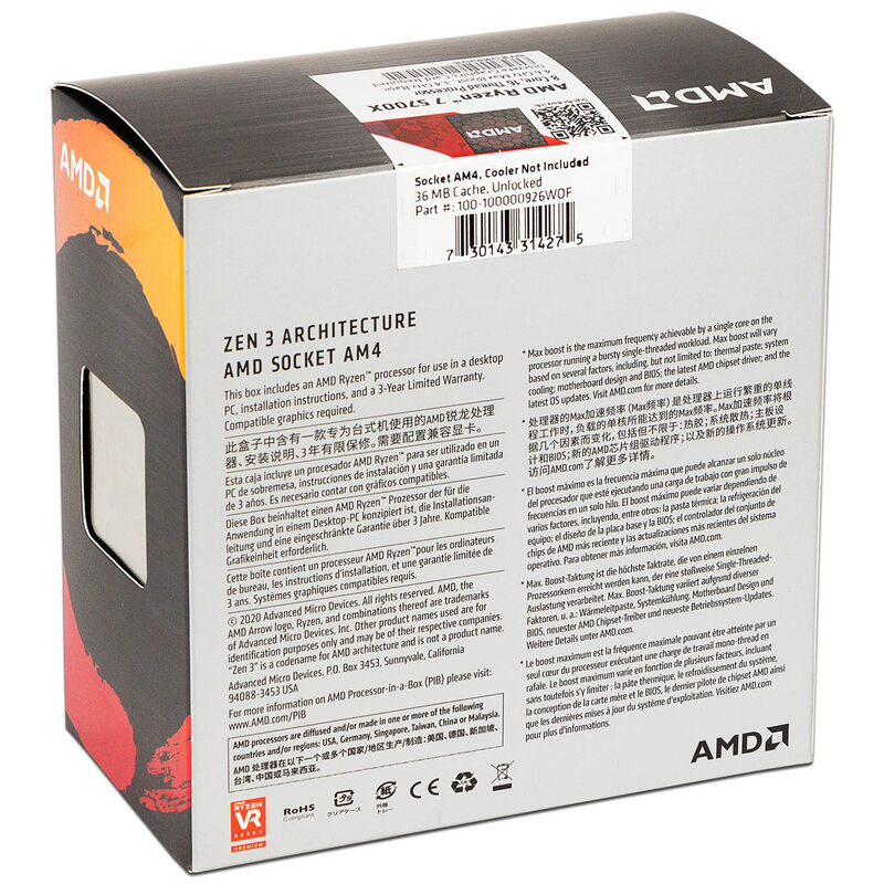 Procesador AMD Ryzen 7 5700X de Quinta Generaci... image number null
