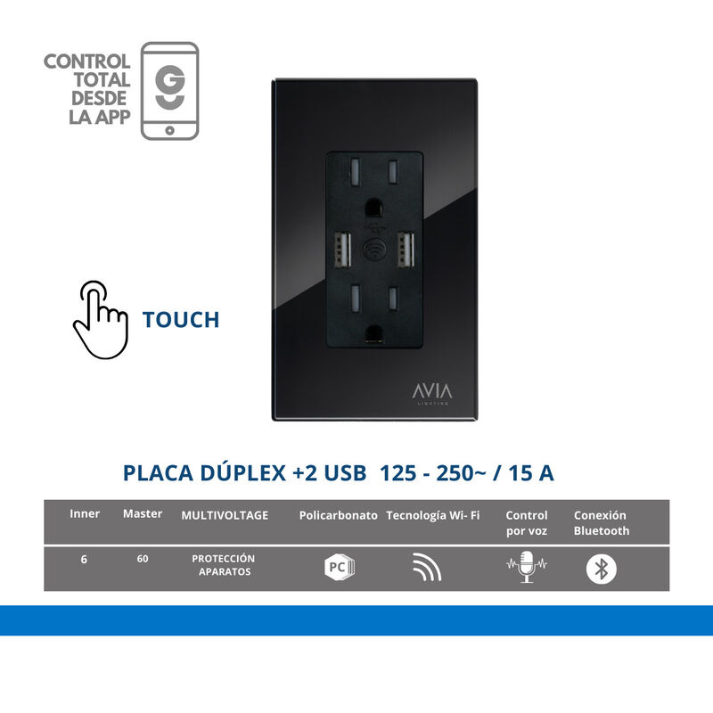 Pack 5 piezas Apagador De Pared Touch De Dos Mó... image number null