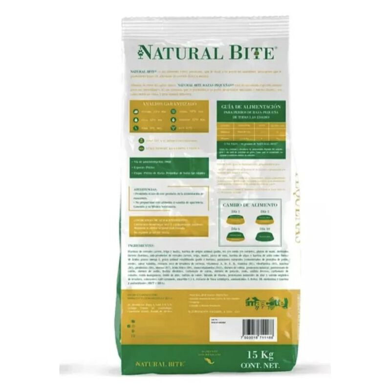 Natural Bite Razas peque&ntilde;as 15 Kg Original Sell... image number null