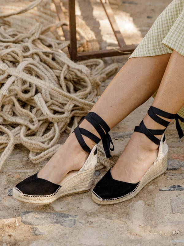 Alpargata Romero Cu&ntilde;a Media Ante Negra image number null