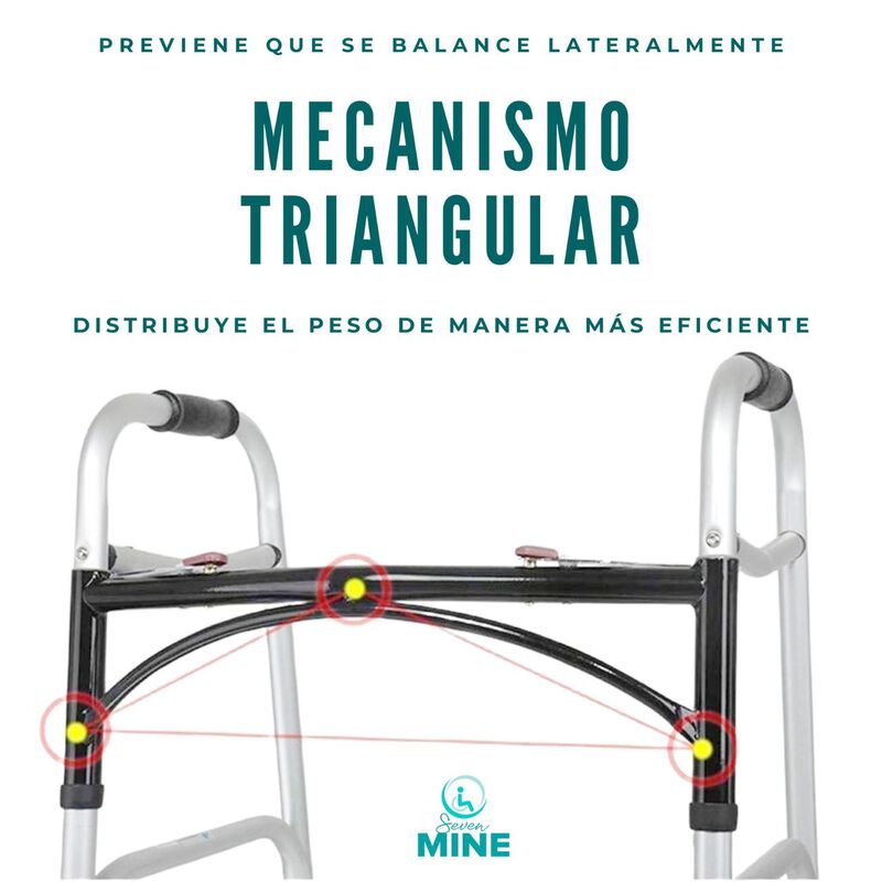 Andadera Bari&aacute;trica Soporta 200 KG Con Llantas ... image number null