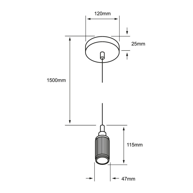 Socket Colgante Decorativo E27 Cable 1.5m Tecno... image number null