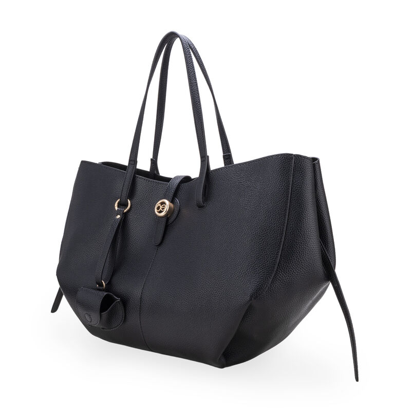 Bolsa Tote Maxi Con Porta Audif&oacute;nos Color Negro image number null