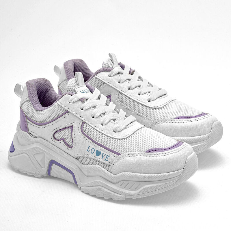 Moramora Tenis urbano para ni&ntilde;a blanco lila image number null