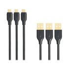 Cable Datos Aukey Usb-a A Micro Usb Paquete De 3 Piezas Gold Plated