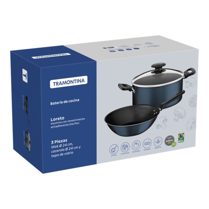 Bater&iacute;a Wok De Cocina Tramontina 27899/415 Lore... image number null