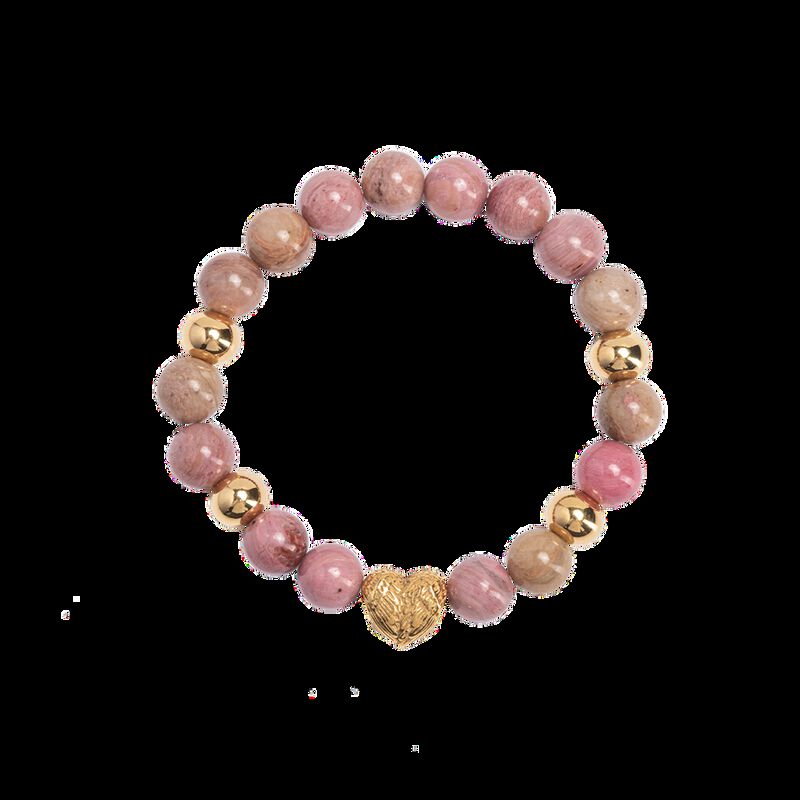 Pulseras Mujer Acero Inoxidable Coraz&oacute;n Rodonit... image number null