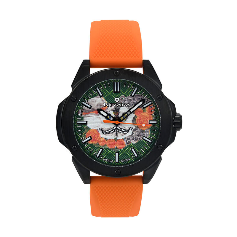 Reloj Nivada Catrina Pvd/Caucho Naranja &Iacute;ndices image number null