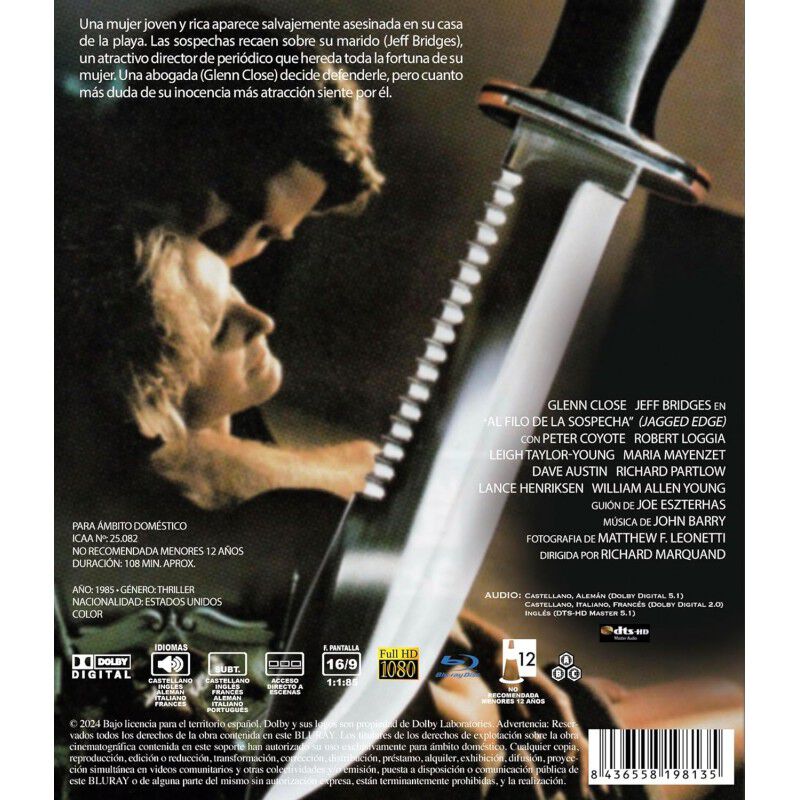 Al Filo De La Sospecha [blu-ray.] (1985) Jagged... image number null