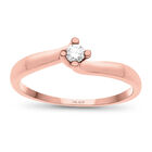 Solitario En Oro Rosa 14k Con Brillante De 10 Puntos - Fd4066r Talla 5
