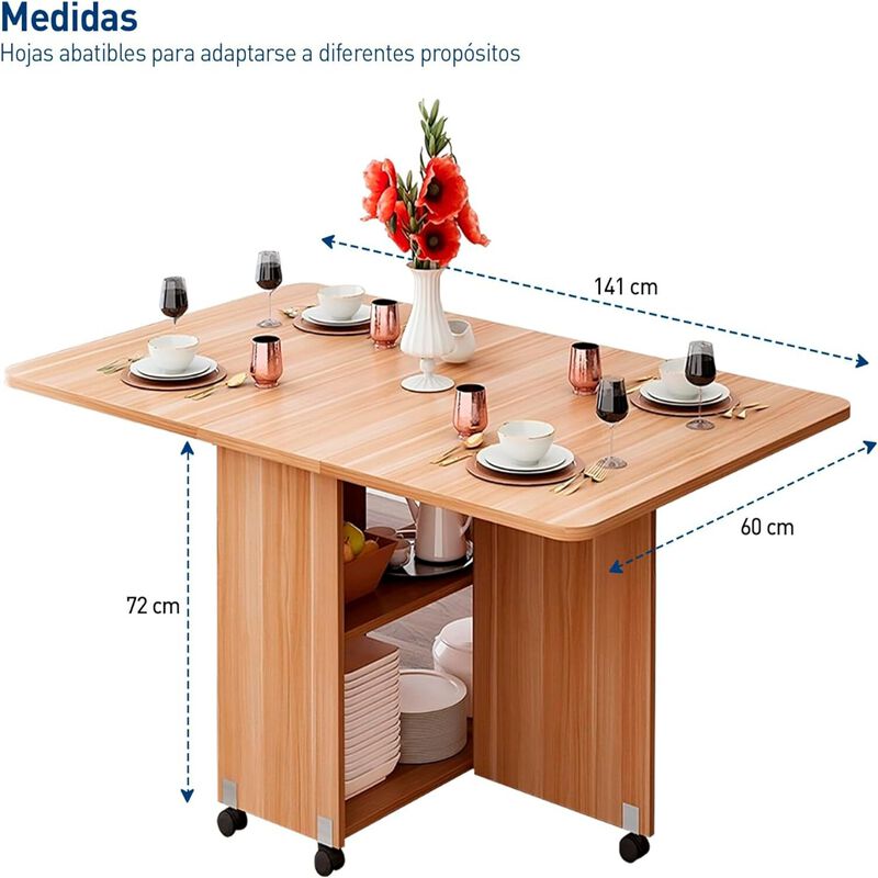 Mesa Plegable de Madera image number null