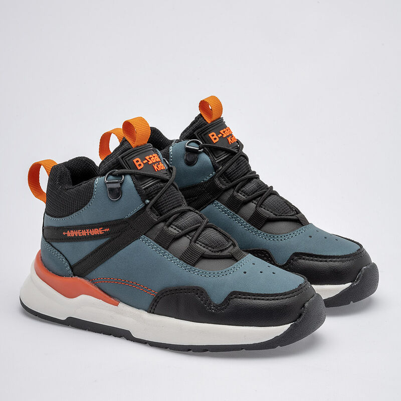 B-Zaaz Tenis urbano para ni&ntilde;o. Azul negro, aguj... image number null