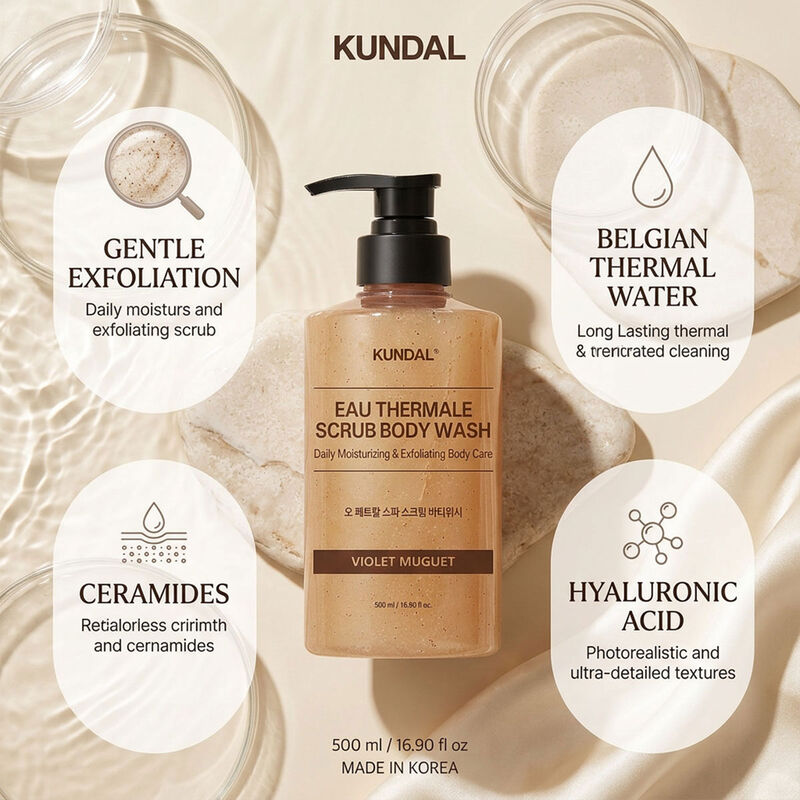 Kit Kundal Body Scrub + Scrub Body Wash + Cool ... image number null
