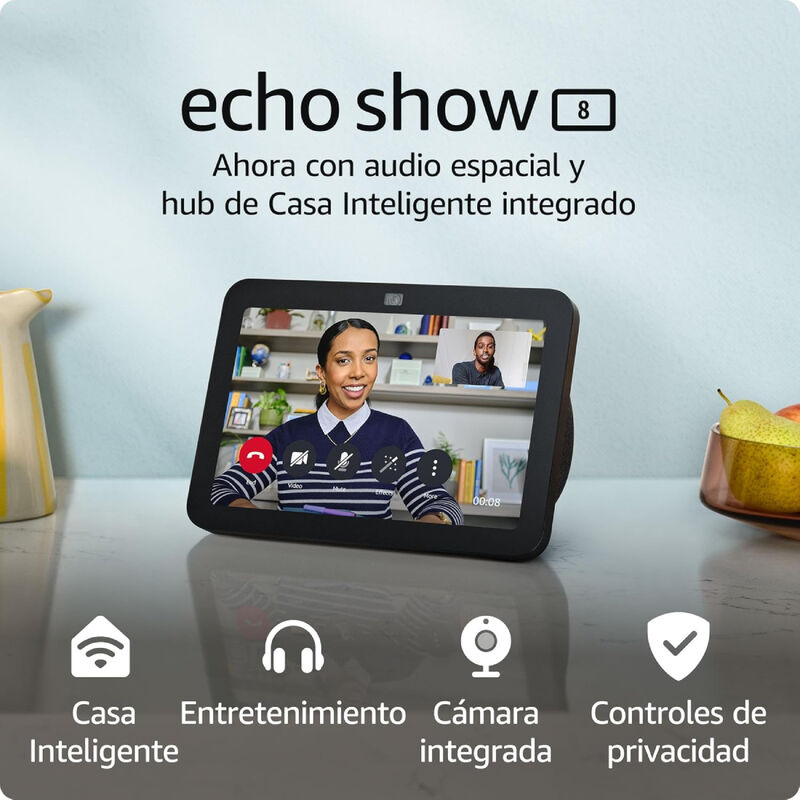 Bocina Inteligente Amazon Echo Show 8 Negro 3ra... image number null