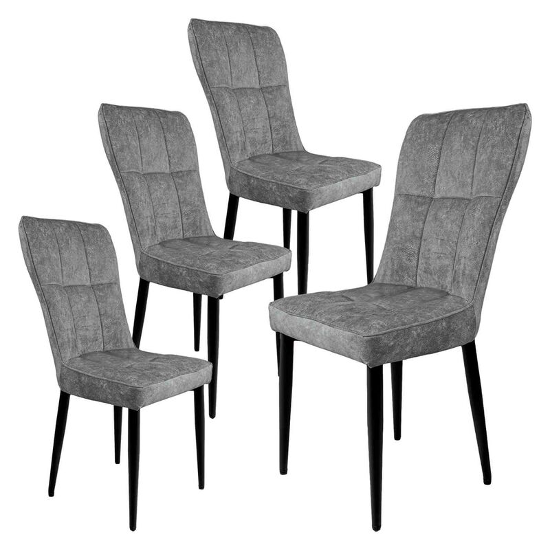 Juego Set 4 Sillas Comedor Altas Vinipiel Moder... image number null