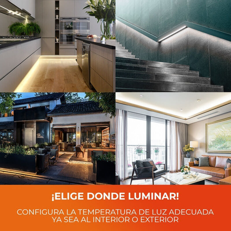 Tira Led 5m Longitud 24w Luz Blanca Ip65 Contro... image number null