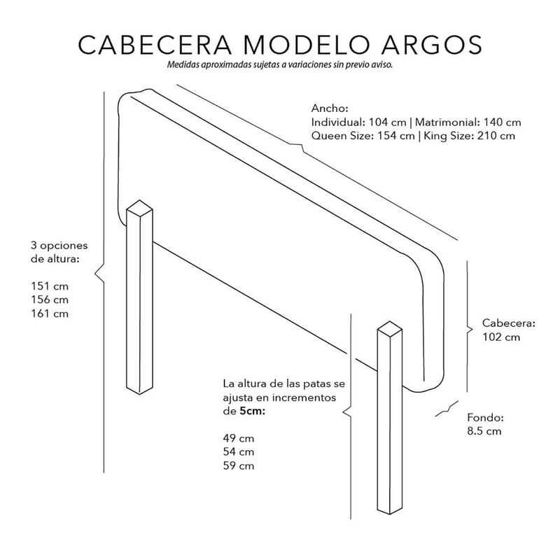 Cabecera Matrimonial Dicasa Argos Morado image number null
