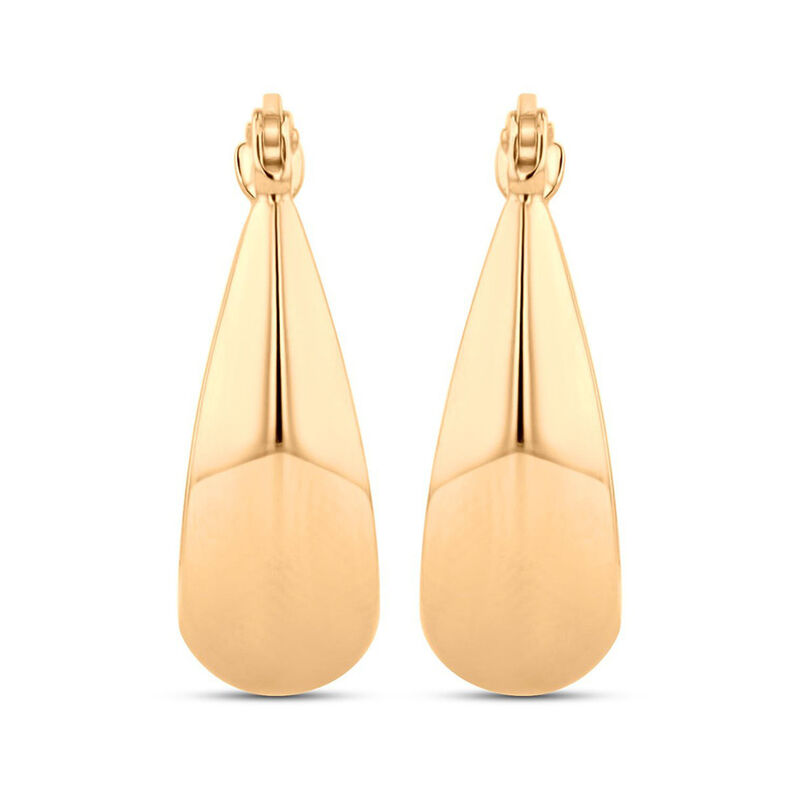 Arracadas Ovaladas De Oro Amarillo 14K (21.5 X ... image number null