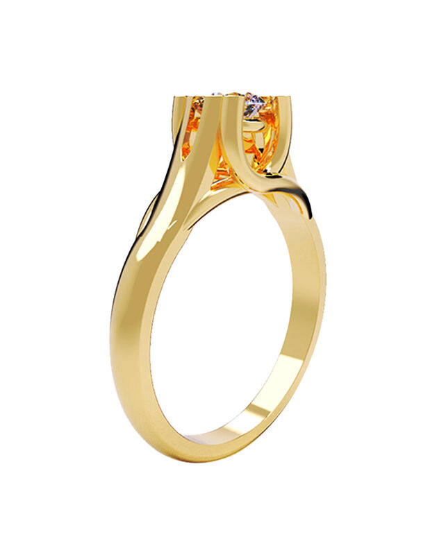 Anillo de Compromiso de 14K con Diamante de Lab... image number null