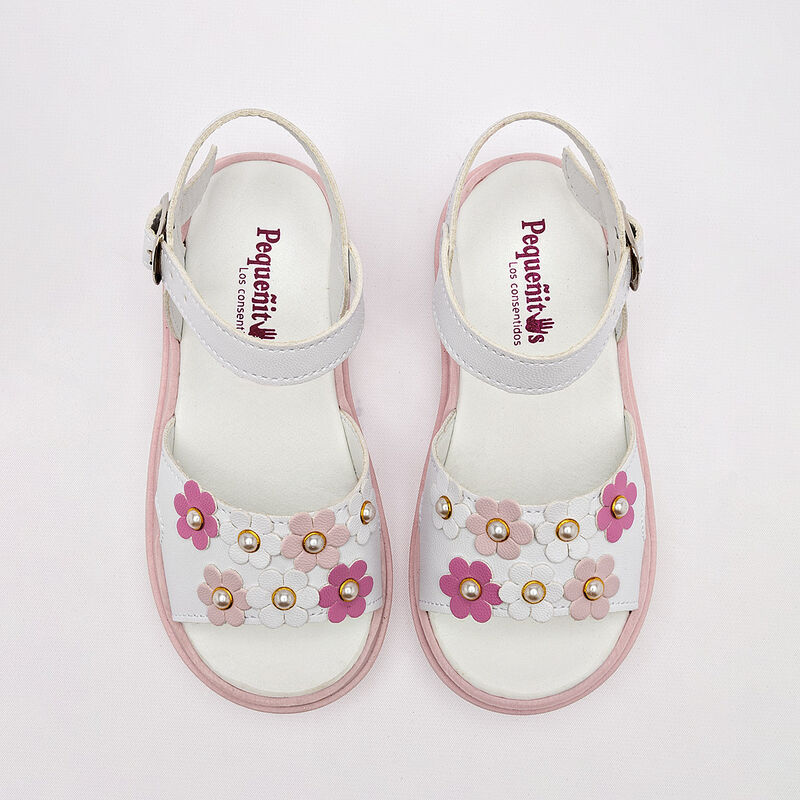 Chaparrin sandalia para beb&eacute; blanco multicolor ... image number null
