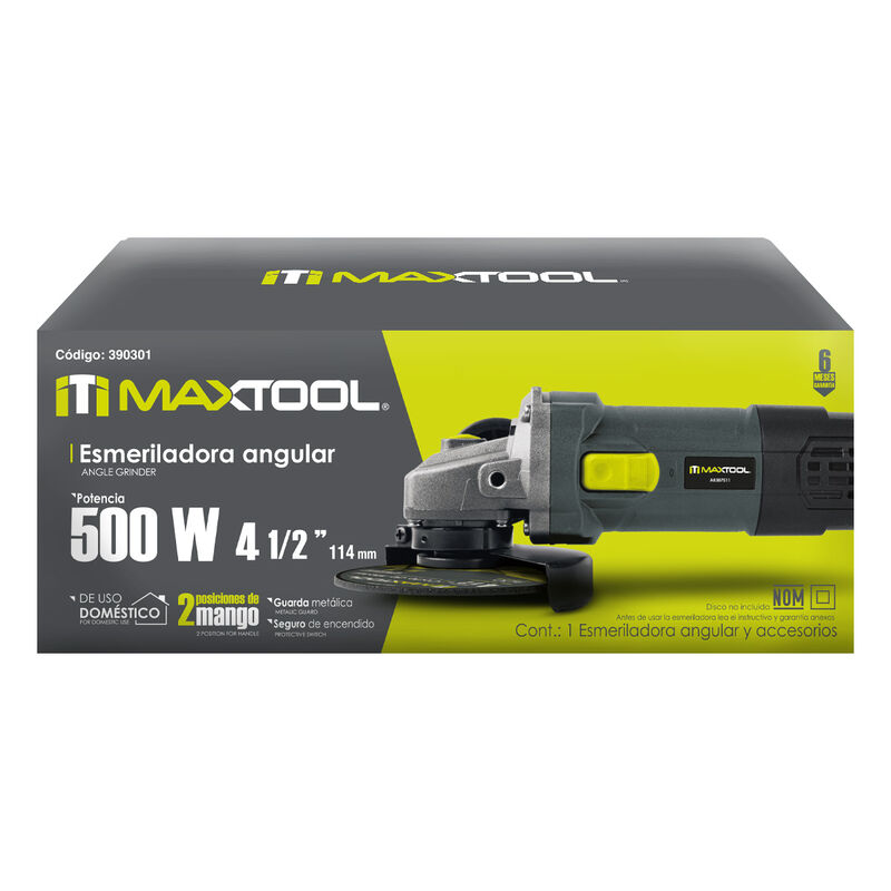 Esmeriladora Maxtool de 500W para disco de 4 1/... image number null