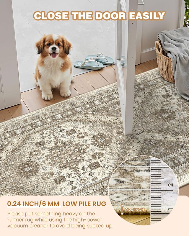 Alfombra Runner Restydon Vintage De 2,4 M X 60 ... image number null