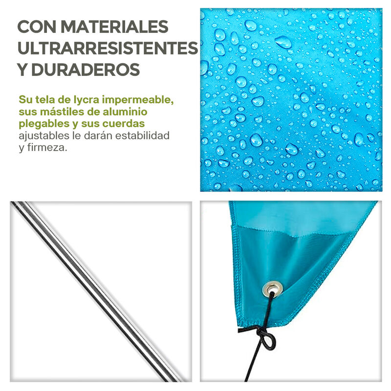 Toldo para Playa Portatil Carpa Plegable Resist... image number null