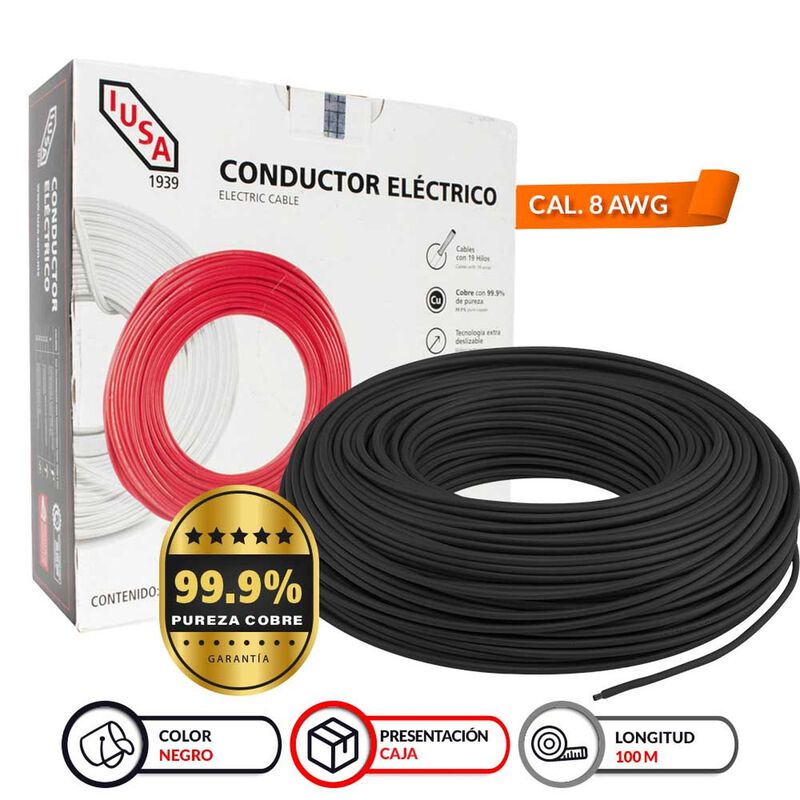 Cable Thw-ls/thhw-ls Ce Rohs 8 Awg En Caja Colo... image number null