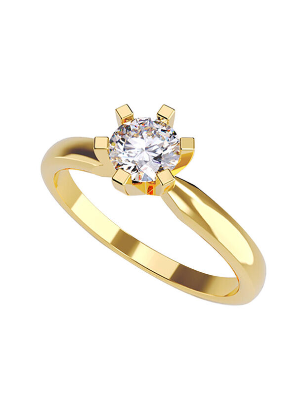 Anillo de Compromiso de 14K con Diamante de Lab... image number null