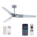 Ventilador De Techo Esiovco 132 cm Plateado Con Control Remoto
