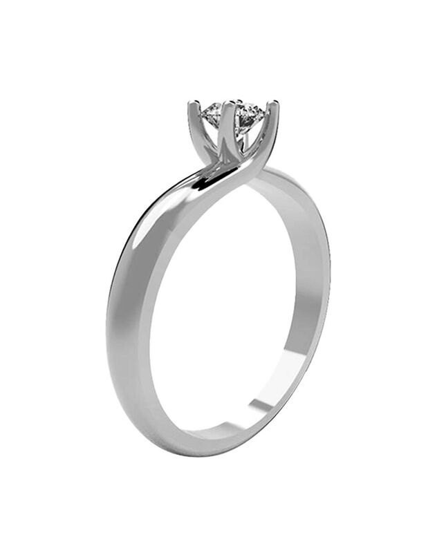 Anillo de Compromiso de 14K con Diamante de Lab... image number null