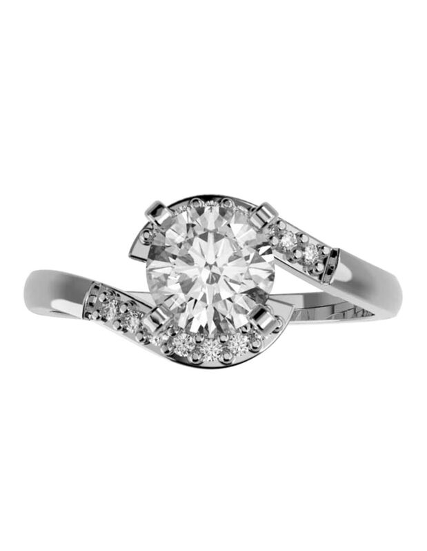 Anillo de Compromiso de 14K con Diamante de Lab... image number null