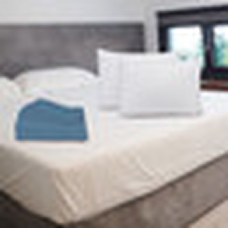 S&aacute;banas Queen Size Spring Air Azul + Almohada D... image number null