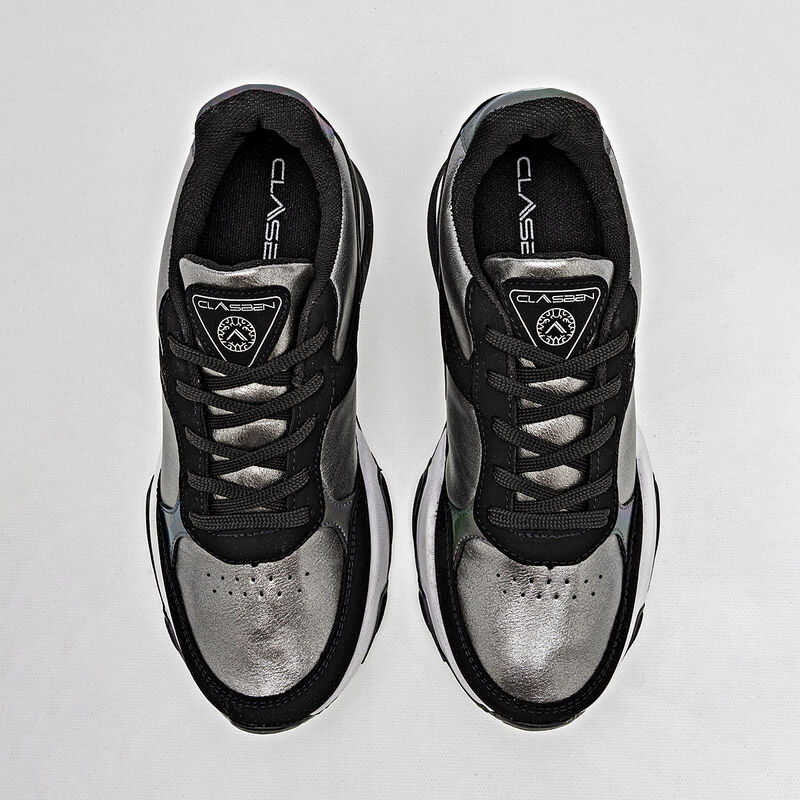 Clasben Tenis urbano para mujer gris negro image number null