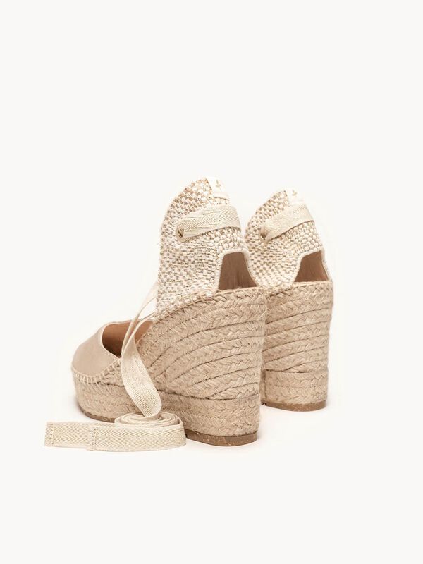 Alpargata Romero Cu&ntilde;a Alta Ante Metal Oro image number null